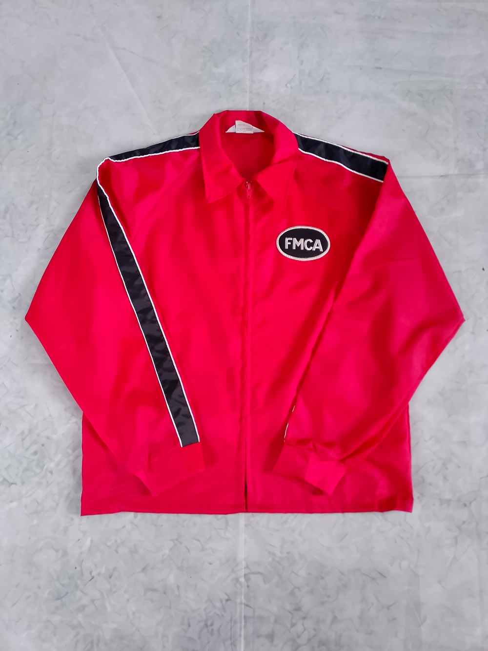 Vintage 80s FMCA Racing Stripe Jacket